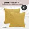 Lycce 2er Set Kissenhülle Bouclé 40x40 cm senf Produktbild-Vorschau 2