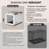 Faltbare Hundetransportbox 71x46x53cm Weiß Grau Acryl Produktbild-Vorschau 8