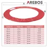 AREBOS Couverture de bord pour trampoline Ø183 cm Rouge | Voir les images du produit 9