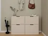 Schuhschrank mit 4 Klappfächern - Beige und Travertin-Optik Produktbild-Vorschau 4