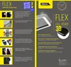 A marketing brochure for a phone screen protector, showing installation steps and product features. Produktbild-Vorschau