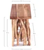 ÄSTE SITZ BÄNKCHEN "WOODS" | Teak, 48cm | Natur Blumen Bank Produktbild-Vorschau 2