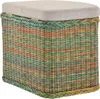 KRINES HOME Rattan Wäschekorb Wäschetruhe Sitz gepolstert Produktbild-Vorschau 4