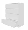 Kommode Schrank AVEN 80cm, Aktenschränke mattweiß, 4 Produktbild-Vorschau 4
