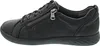 Side view of a black leather sneaker. Produktbild-Vorschau