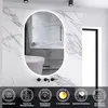 AICA LED Badspiegel Oval 50x90cm mit Touch/Wandschalter Produktbild-Vorschau 1