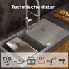QUADRON Spülbecken 1-Becken Spüle | Größe: 86 x 50 x 21 cm Produktbild-Vorschau 2