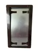 The back of a brown metal cleaning door for a chimney. Produktbild-Vorschau