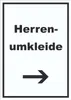 Herrenumkleide Schild mit Text und Richtungspfeil rechts Produktbild-Vorschau 1