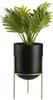 Blumenständer Metall mit Abdeckung, Loft, Gold Schwarz, Produktbild-Vorschau 1