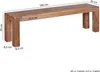 A wooden bench with dimensions indicated by text overlays. Anteprima dell’immagine prodotto