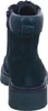 The back view of a dark green suede boot with a thick sole. Produktbild-Vorschau