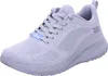 A single gray Skechers Bobs Sport Squad Chaos women's training shoe is shown from a side angle against a white background. Voir les images du produit