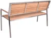 Gartenbank DENVER 3-Sitzer Gestell Edelstahl Sitz und Rücken aus Teak Produktbild-Vorschau