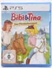 The image shows the front cover of a video game case for 'Bibi & Tina das Pferdeabenteuer' on PS5. Anteprima dell’immagine prodotto