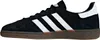 A side view of a black Adidas sneaker with white stripes. Anteprima dell’immagine prodotto