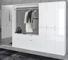 Garderobe "SystemX" in weiß Hochglanz Flurgarderobe Produktbild-Vorschau 1