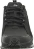 A close-up, front-facing view of a black Skechers Bionic Trail shoe. Voir les images du produit