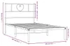 vidaXL Postel s čelem kovová černá 100x200 cm Náhled obrázku produktu 7