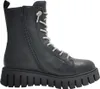 A black leather boot with silver laces and a thick black sole, shown from the side. Anteprima dell’immagine prodotto