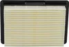 A close-up view of a pleated air filter with a black frame. Produktbild-Vorschau