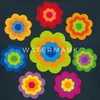 Spreadshirt 70er Jahre Hippie Flower Power Kostüm Blumen Produktbild-Vorschau 2