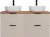Doppelwaschtisch 120.8cm Adriel mit 4 Schubladen, Beige Produktbild-Vorschau 3