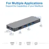 MMOBIEL USB C Hub 8 in 1 für MacBook Pro -Air Dual Typ C Produktbild-Vorschau 2