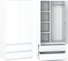 STIV Möbel | Kleiderschrank Weiß Matt 90x50x180 cm | 2 Produktbild-Vorschau 3