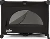 A black Joie travel cot is shown from the front. Produktbild-Vorschau