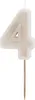 Geburtstagskerze Zahl 4, beige, 6 cm Produktbild-Vorschau 1