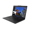 A black Lenovo ThinkPad laptop is shown from a three-quarter angle against a white background. The laptop screen displays an image editing software interface with several windows showing images and editing tools. Voir les images du produit