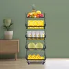 Panier à fruits et légumes - Chariot à 5 étages - Roulettes Voir les images du produit 4