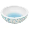 vidaXL Aufsatzwaschbecken Weiß und Blau Rund Ø41x14 cm Produktbild-Vorschau 3