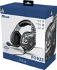 A product box for a gaming headset, featuring a camouflage pattern and branding. Produktbild-Vorschau