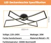 IMPTS LED Deckenleuchte 30W Modern Deckenlampe Schwarz Produktbild-Vorschau 5