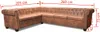 The Living Store Chesterfield Ecksofa 6-Sitzer Kunstleder Produktbild-Vorschau 7