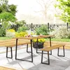 Outsunny Sitzgruppe 3-teilig Holz Essgruppe für 6 Personen Produktbild-Vorschau 9