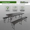Bierzeltgarnitur 180x75 cm klappbar graue Holzoptik Produktbild-Vorschau 1