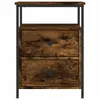 vidaXL Table de nuit chêne fumé 44x45x60 cm bois composite Voir les images du produit 3