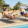 Outsunny Sonnenliege Gartenliege Relaxliege Dreibeinliege Produktbild-Vorschau 2