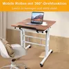 80x30cm Stehpult ,Laptoptisch mit 4 Rollen,Computertisch Produktbild-Vorschau 2