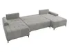 A light gray U-shaped sectional sofa is shown from a slightly elevated, diagonal angle against a white background. The sofa appears to be in an unfolded state, possibly indicating it can be converted into a bed. Náhľad obrázku produktu