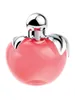 A pink apple-shaped perfume bottle with a silver cap and leaf-like accents. Anteprima dell’immagine prodotto