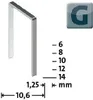Graffetta a filo piatto tipo G 11 W10,6xL10mm Larghezza Anteprima dell’immagine prodotto 3