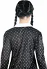 Ciao - Officiële Wednesday Addams pruik, met vlechten en Productafbeelding-voorbeeld 2