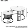 okwish Couchtisch 2er-Set, Satztisch Beistelltisch für Produktbild-Vorschau 7