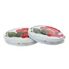 Two round lids with strawberry designs on a white background. Podgląd zdjęcia produktu