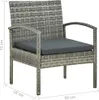 vidaXL Chaise de jardin avec coussin Poly Rattan Gris Voir les images du produit 6