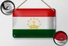 Blechschild Flagge Tadschikistan 18x12cm Tajikistan Vintage Produktbild-Vorschau 2